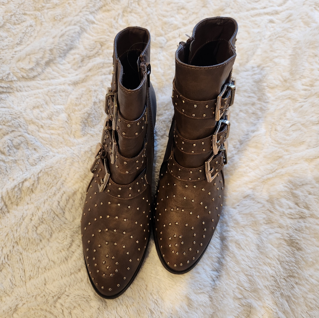 Studded Brown Boots
